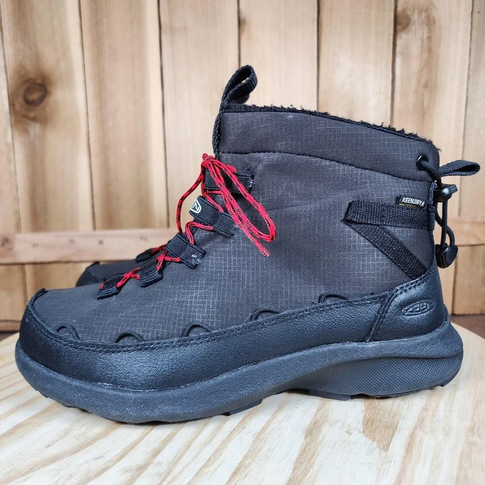 Keen Uneek SNK Boots‎ Womens 7.5 Black Chukka KEEN.DRY Waterproof Winter Snow